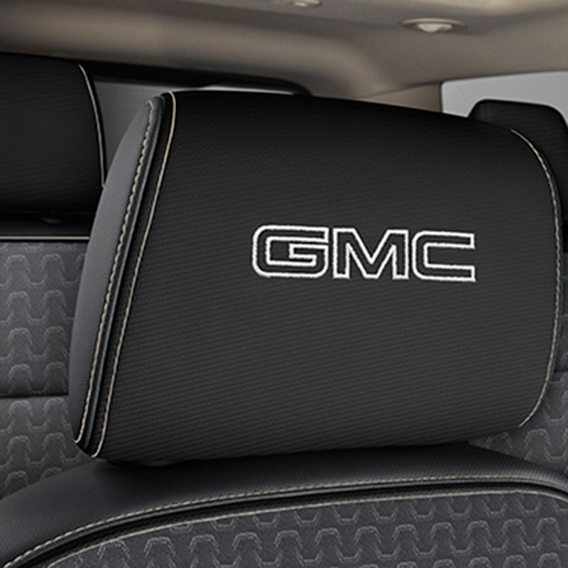 2020 Acadia Headrest | Jet Black Cloth | Embroidered GMC Script | Single