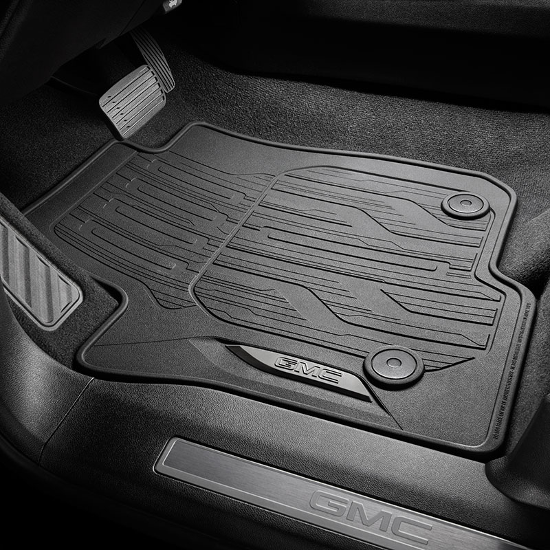 2021 Yukon Floor Mats |  Black |  All-Weather |  Front Row |  GMC Logo