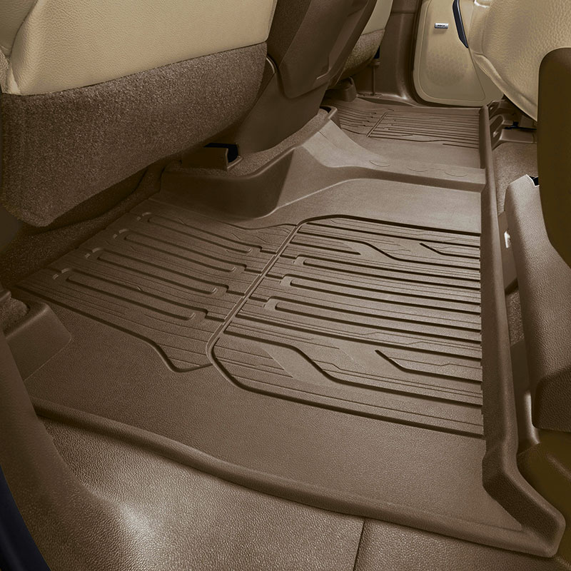 2021 Yukon Floor Liners |  Teak |  Second-Row |  Interlocking |  Two Piece Design