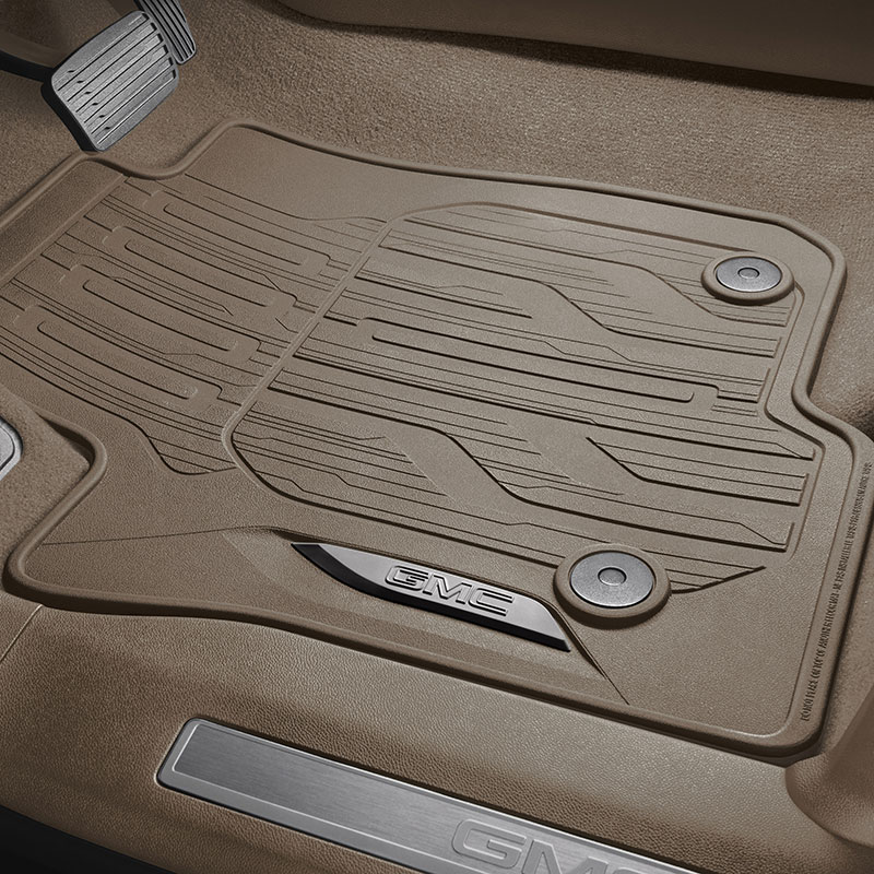 2021 Yukon Floor Mats |  Teak |  All-Weather |  Front Row |  GMC Logo