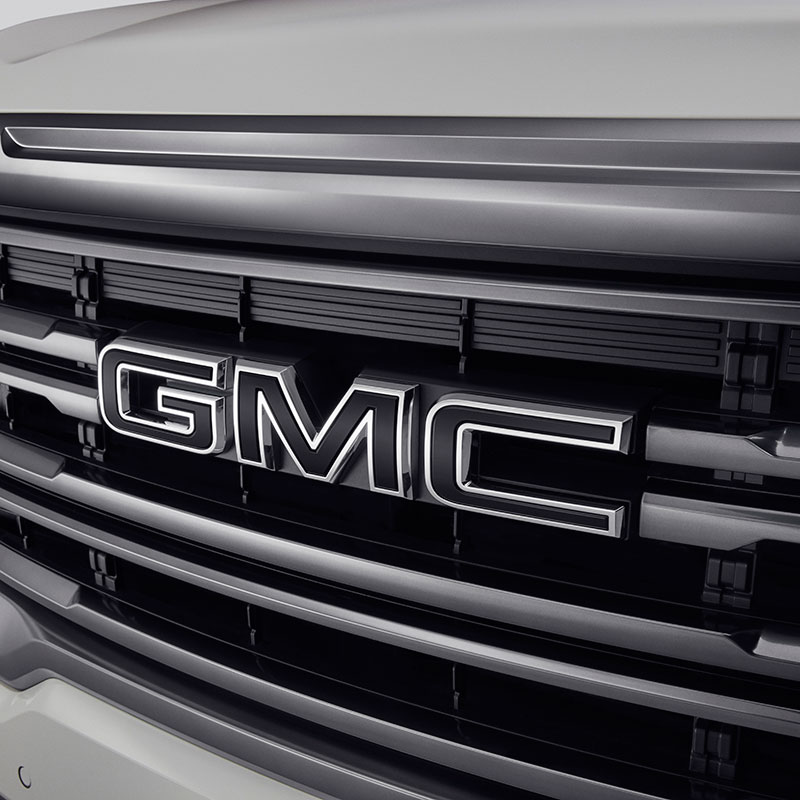 Acadia GMC Emblems, Black, Front Grille and Rear Liftgate, Set of Two