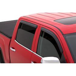 2018 Sierra 2500 Window Weather Deflectors, Crew Cab, Smoke, In-Channe