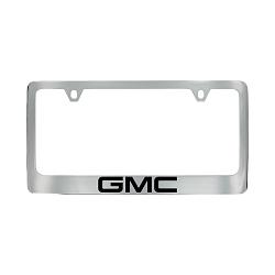 Acadia License Plate Frame, Chrome with Black GMC Logo
