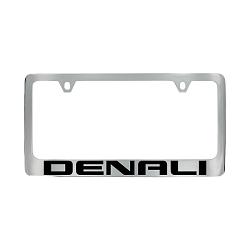 Acadia License Plate Frame, Chrome with Black Denali