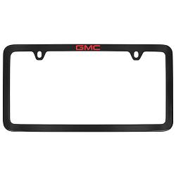 2021 Yukon License Plate Frame |  Black with Red GMC Logo