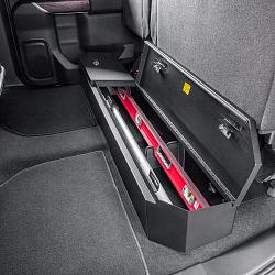 Sierra 1500 | Rear Under Seat Storage Lockbox | Crew or Double | Black | Combination Lock