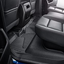 2018 Sierra 1500 Premium All Weather Floor Liners Crew Cab Rear | Bl