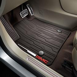 2017 Acadia Floor Mats | Premium All Weather | Cocoa | Front Row | Set of 2 | GMC Logo