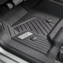 2017 Sierra 1500 Premium All Weather Floor Liners Front | Black