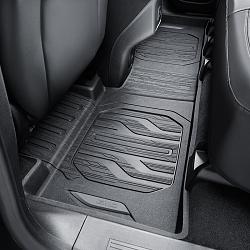 2018 Terrain Floor Liners, Jet Black, Second Row, GMC Logo, Interlocking