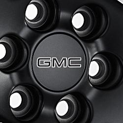 2018 Canyon Center Caps, Black with Black GMC Logo, Single