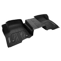 Sierra 1500 | Floor Liners | Black | Front Row | Regular Cab | WITHOUT Center Console | GMC