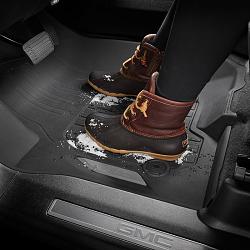 2021 Yukon Floor Liners |  Black |  Front Row |  GMC Logo |  Set of 2