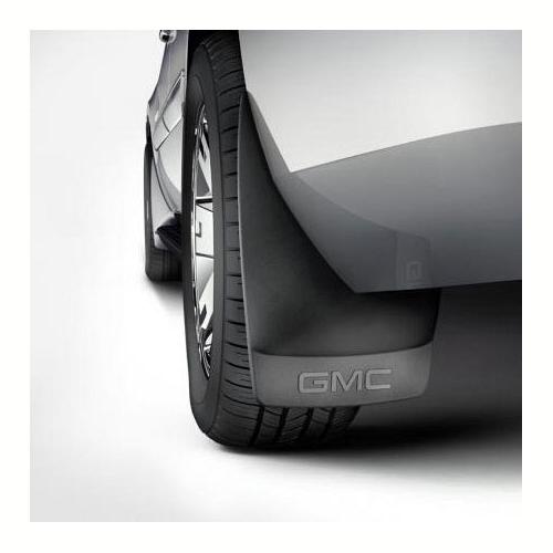 2014 Yukon XL Splash Guards Rear Molded Set | GMC Logo | Black Grained