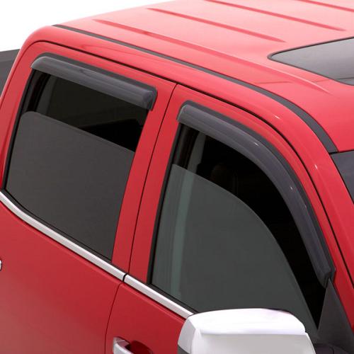 2017 Sierra 2500 Side Window Weather Deflectors | Double Cab | Smoke