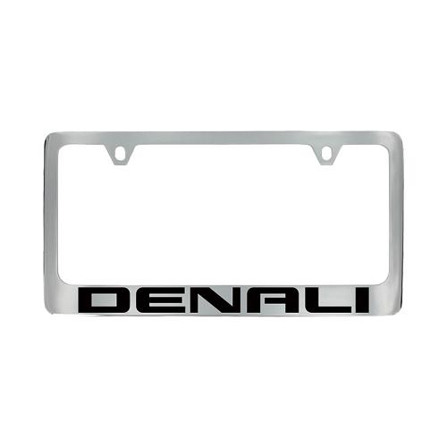 Acadia License Plate Frame | Chrome with Black Denali