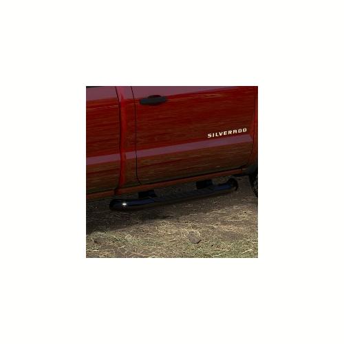 2017 Sierra 3500 Crew Cab Assist Steps | 4 inch Round | Black