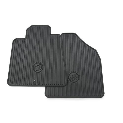 2016 Enclave Premium All Weather Front Floor Mats | Ebony with Embossed Buick logo