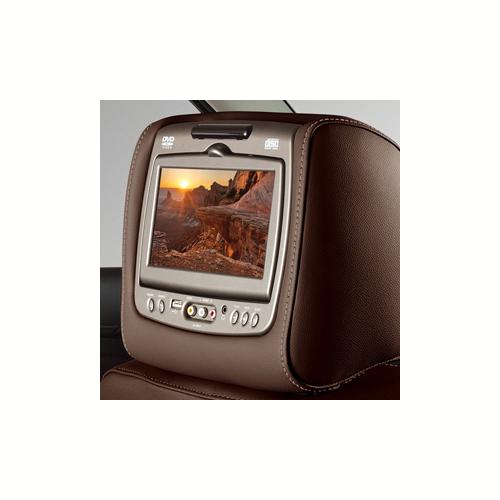 2016 Yukon Dual DVD Headrest System | Pillion Brown Vinyl w Shal