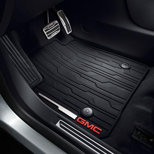 2018 Acadia Floor Mats | Premium All Weather | Black | Front Row | Two Piece | GMC Logo