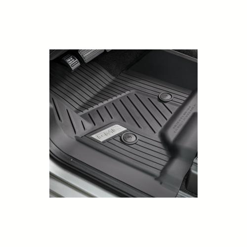 2016 Sierra 3500 Premium All Weather Floor Liners Front | Black