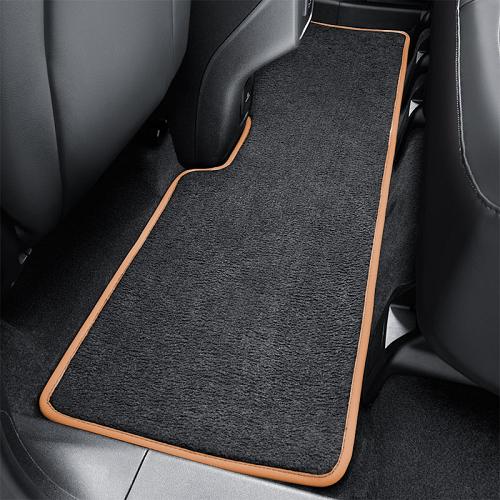 2018 Terrain Floor Mats | Black with Brandy Stitch | Second Row | GMC Logo | Premium Carpet