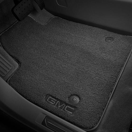 2021 Acadia Floor Mats | Premium Carpet | Black | Front Row | GMC Logo | Set of Two