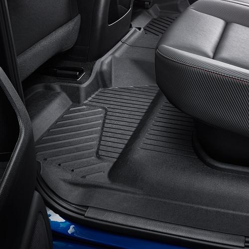 2018 Yukon XL Floor Liners | Black | Second Row | Interlocking