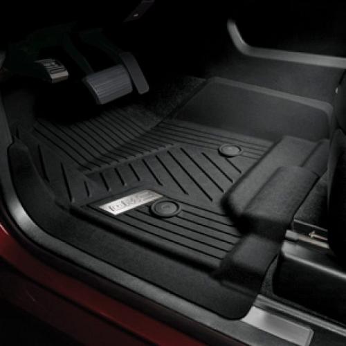 2018 Yukon Floor Liners | Black | Front Row | Center Console | Chrome GMC Logo