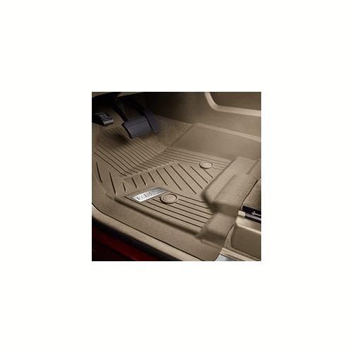 2018 Sierra 3500 Premium All Weather Front Floor Liners | Dune | Chrome