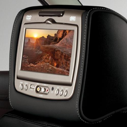 2018 Sierra 3500 Dual DVD Headrest System | Black Vinyl w Light