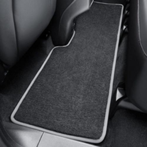 2018 Terrain Floor Mats | Black with Medium Ash Gray Stitch | Second Row | GMC Logo | Premium Carpet