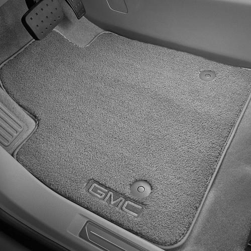 2021 Acadia Floor Mats | Premium Carpet | Dark Ash Gray | Front Row | GMC Logo | Set of Two