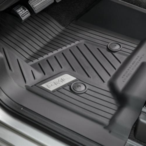 2018 Yukon XL Floor Liners | Black | Front Row | No Center Console | GMC Logo