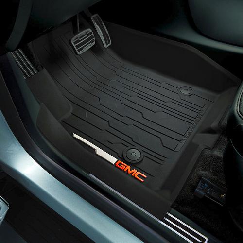 2020 Acadia Floor Liners | Black | Front Row | GMC Logo | Premium All Weather | Set of Two