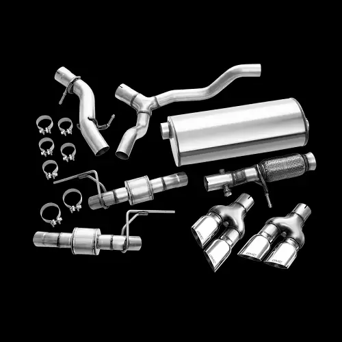 Yukon | Performance Cat-back Exhaust System | 6.2L | Dual Rear | Quad Tips | GMC Logo