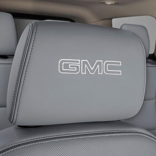 2021 Acadia Headrest | Light Ash Gray Vinyl | Embroidered GMC Script | Single