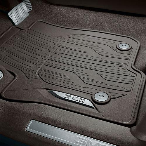 2021 Yukon Floor Mats |  Very Dark Ash Gray |  All-Weather |  Front Row |  GMC Logo